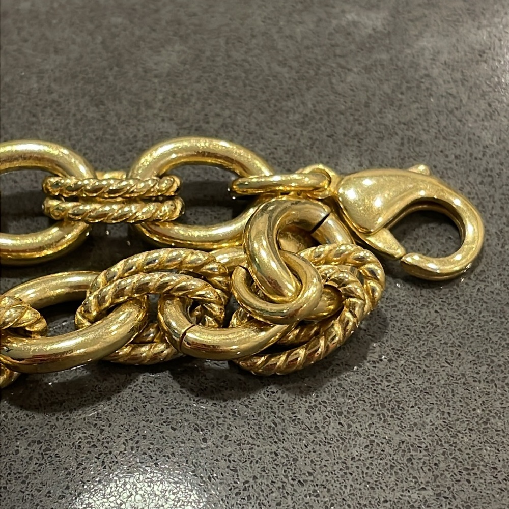 Milor Stainless Steel Gold-Tone Rope Link Chunky Necklace - Picture 15 of 16